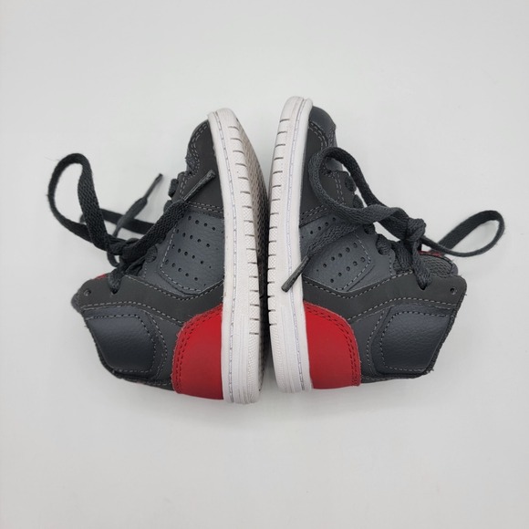 DC Spark High RS Sneakers Toddler Size 5 Gray Red High Top Shoes Skateboard - Picture 7 of 11